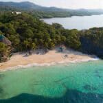 Aerial View of Paya Bay Beach in Roatán, Honduras