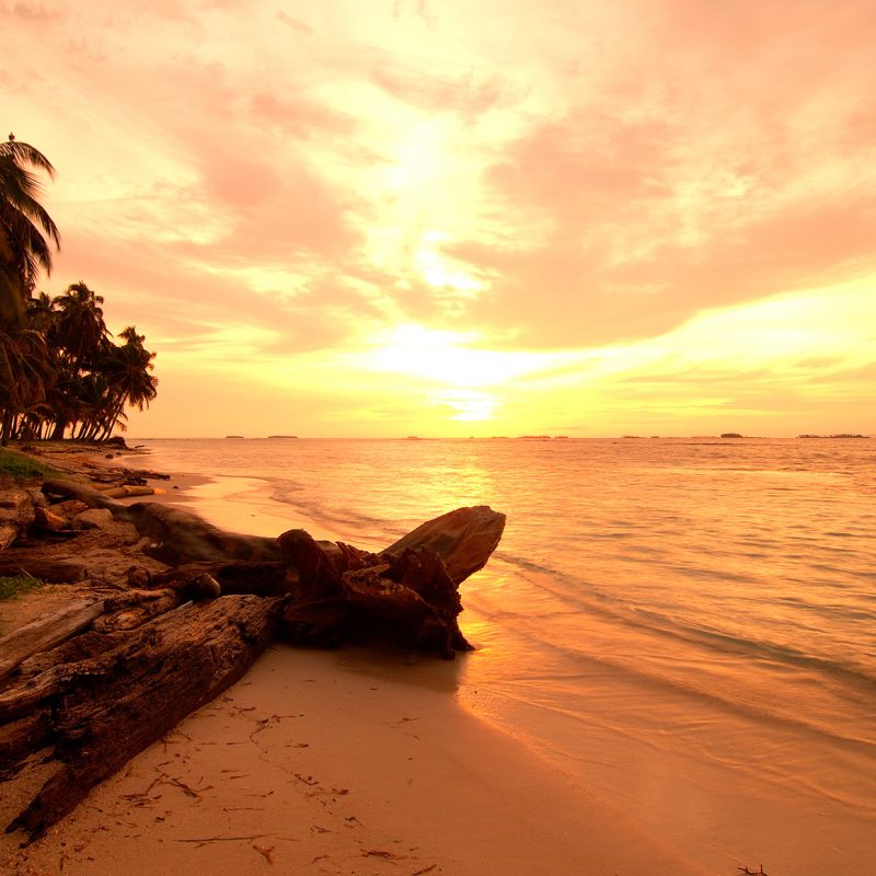 The sun and beach in Central America