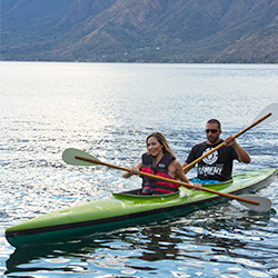 Central America. Lake Coapeteque in El Salvador