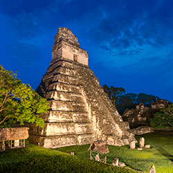 Central America. Ruinas Tikal in Guatemala