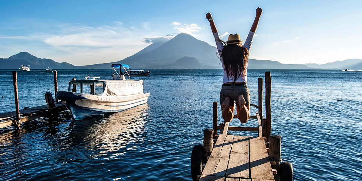  Lago Atitlán en Centroamérica, Guatemala 