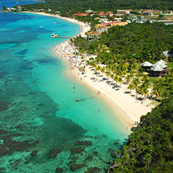 Central America. Roatan bay in Honduras