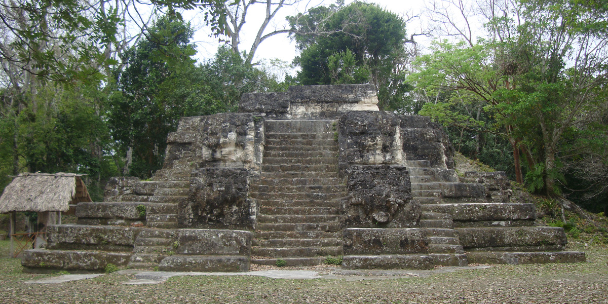  Central America. Uaxactun Maya Civilitation in Guatemala 