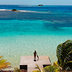 Belize South Water Caye beach and scuba diving