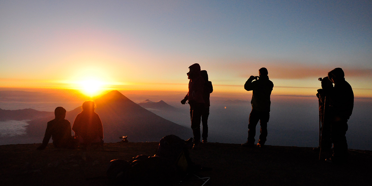  Atardecer en el Volcán de Acatenango 