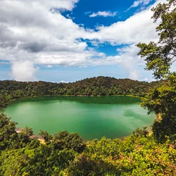 Chicabal volcano and lake